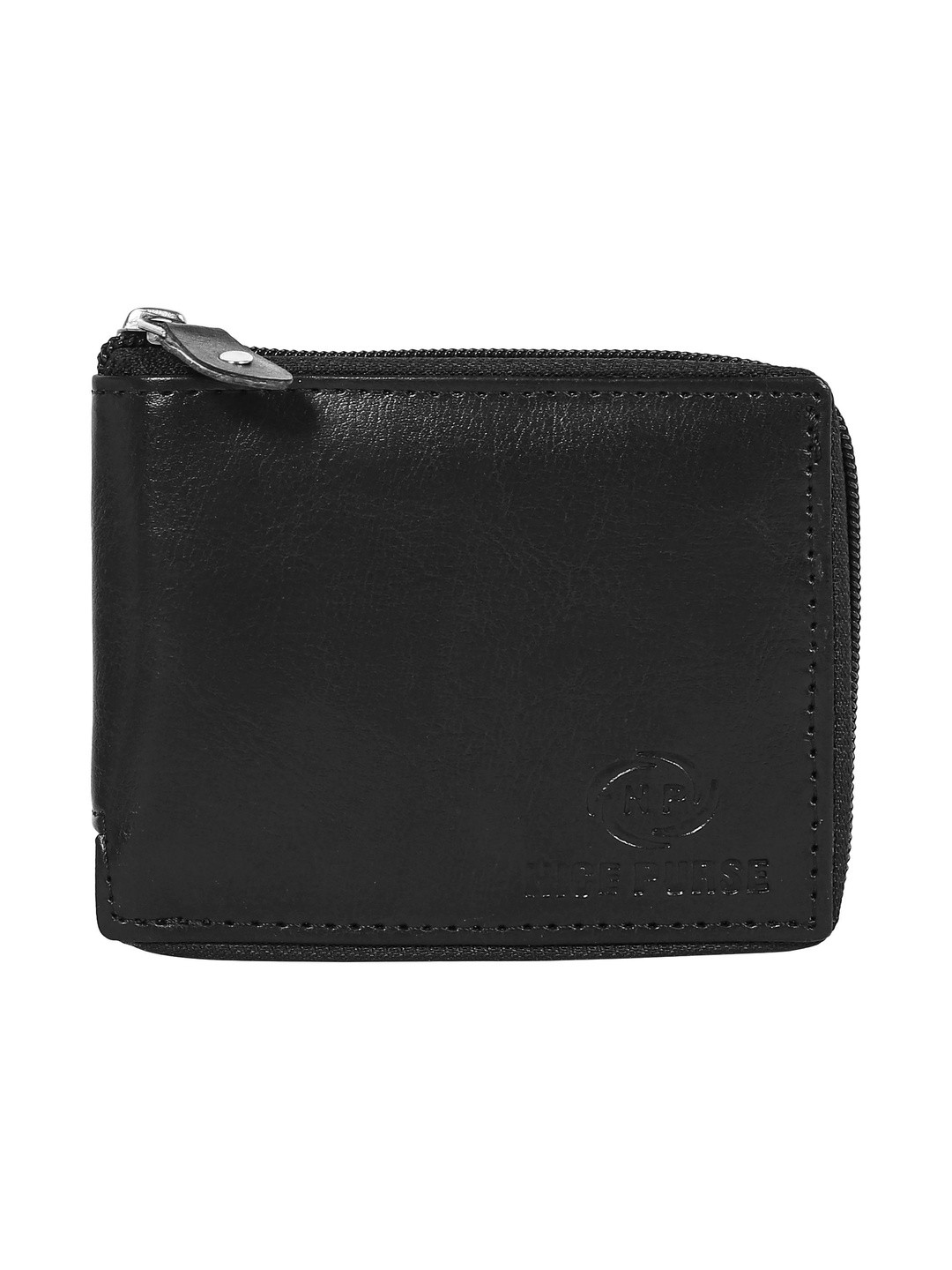 NICE PURSE Men Leather Zip Around Wallet