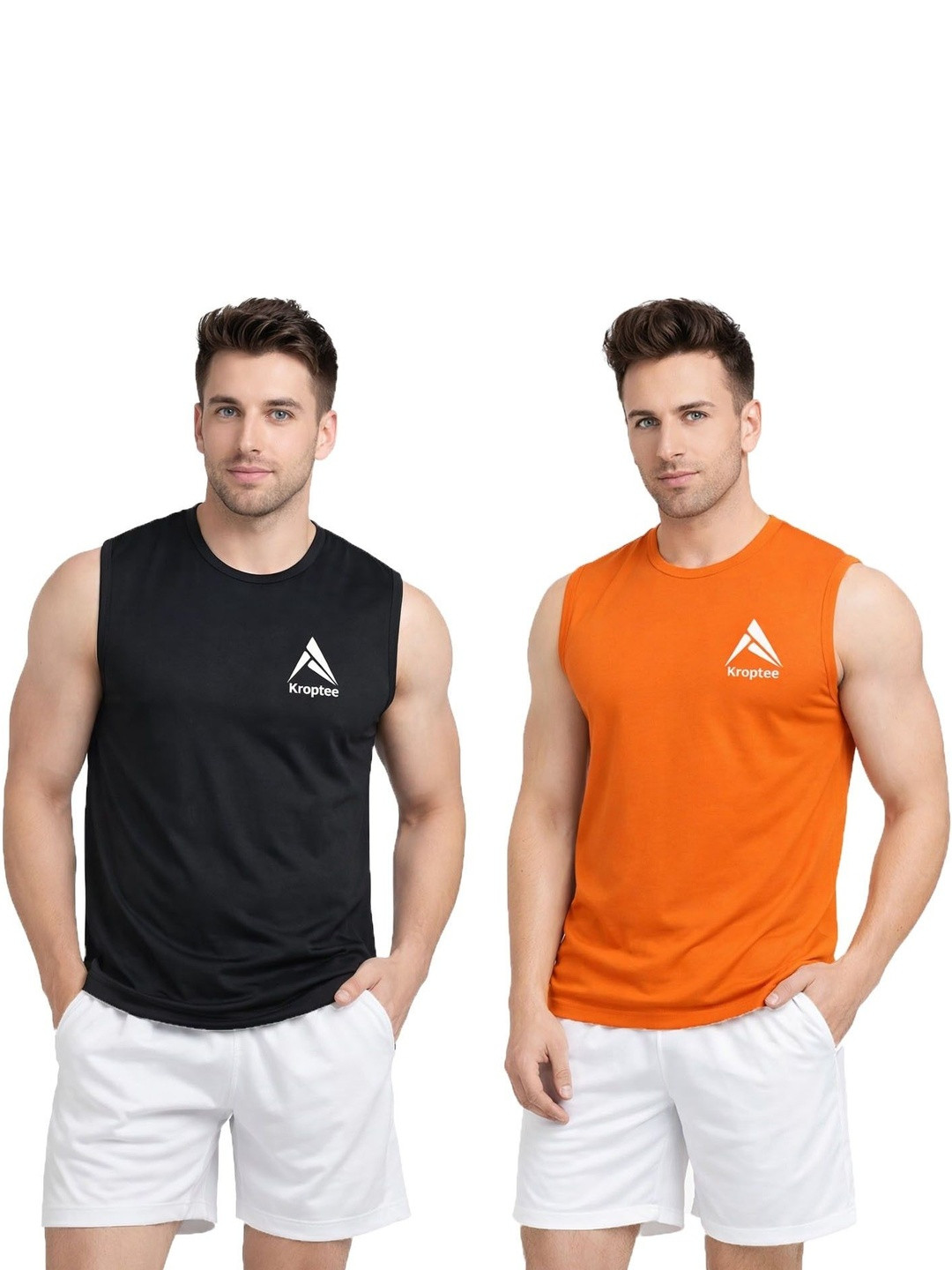 Kroptee Pack of 2 Assorted Gym Vest