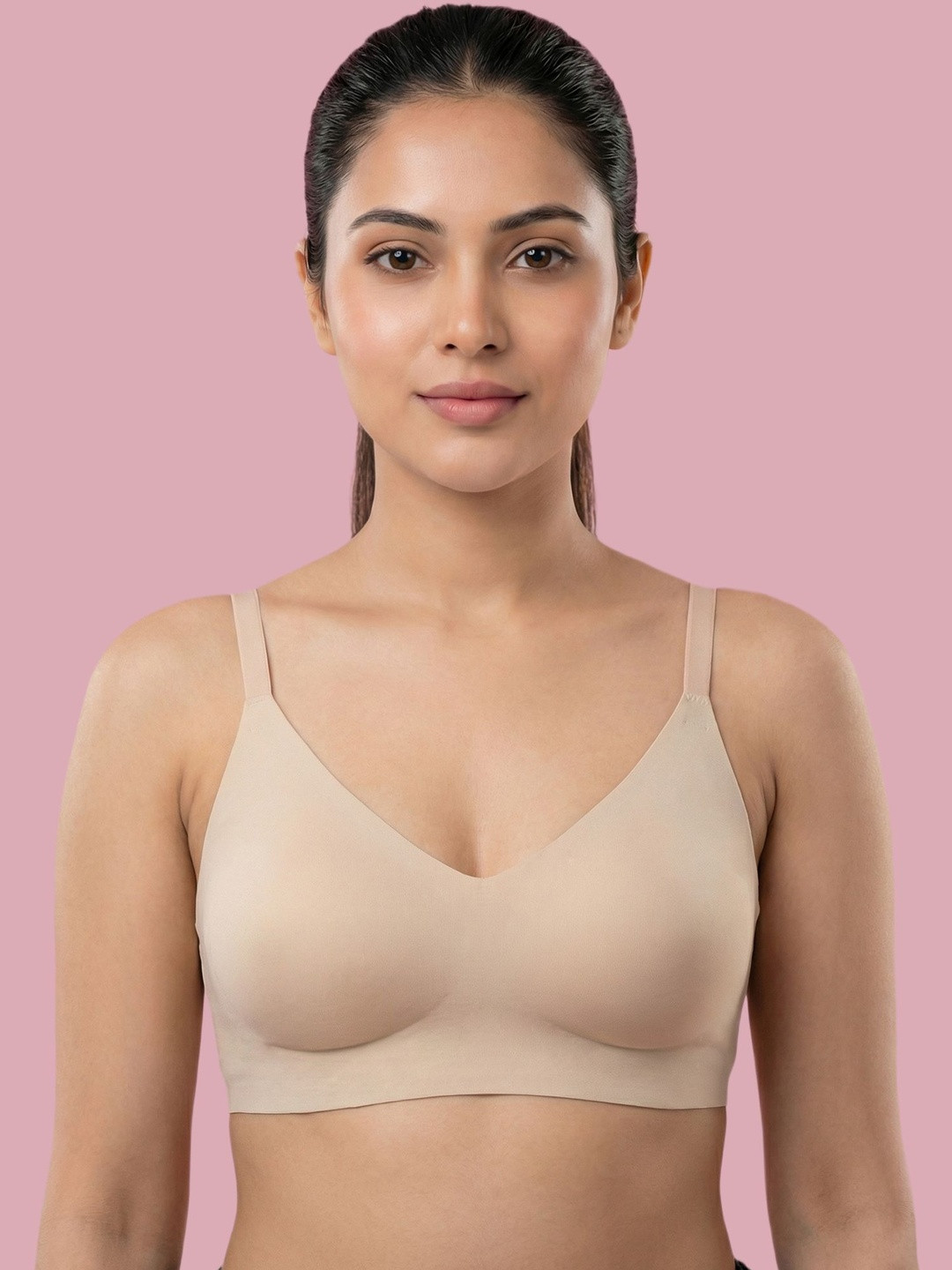 KOMLI Cotton Full Coverage Non-Padded Bonded Bra