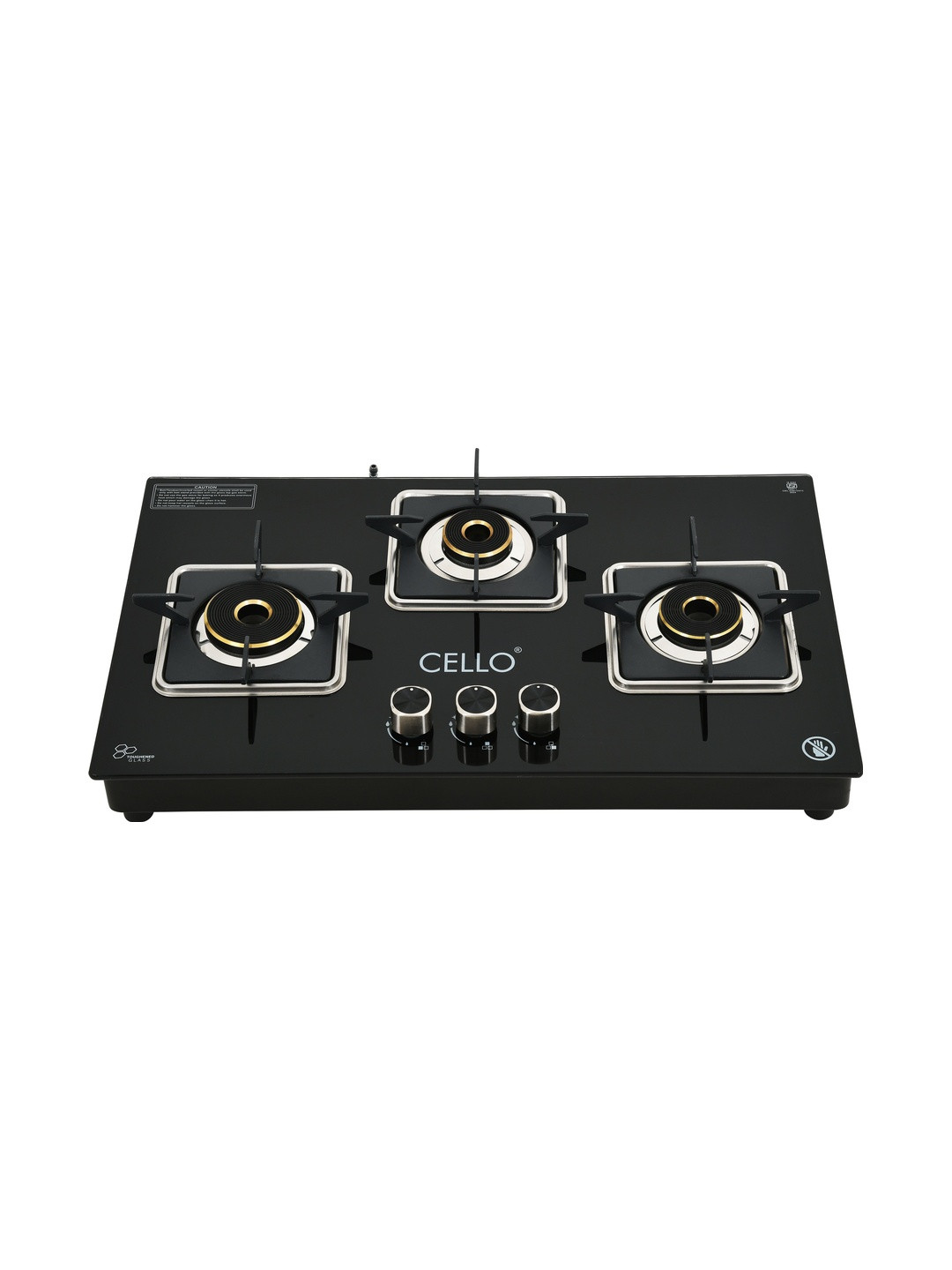 Cello Black Glass Top 3 Burner Automatic Gas Stove Rs. 6541 - Myntra