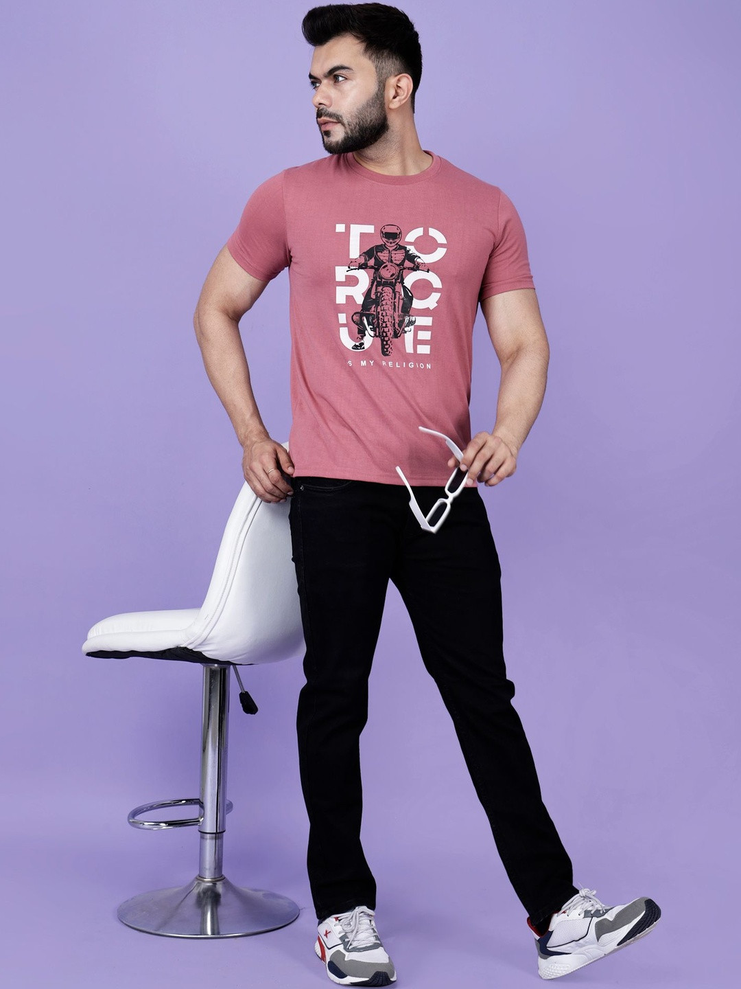 Mast & Harbour Men Printed T-shirt