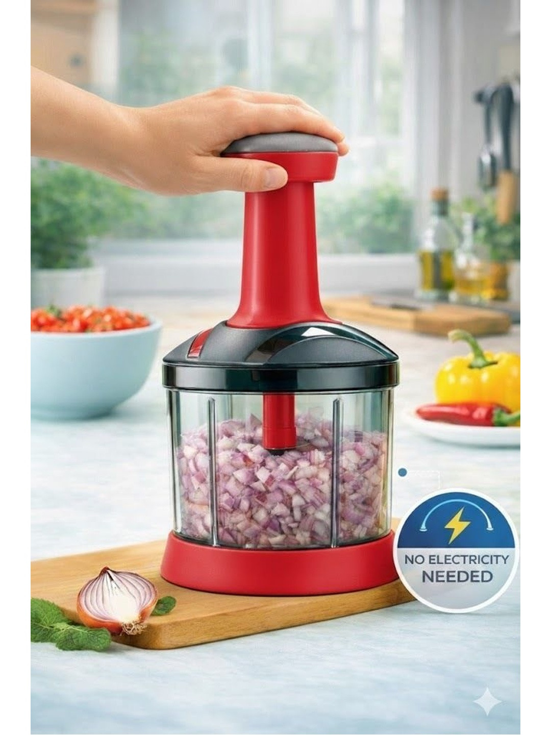 YOUONE Red 2026 Plastic Chopper