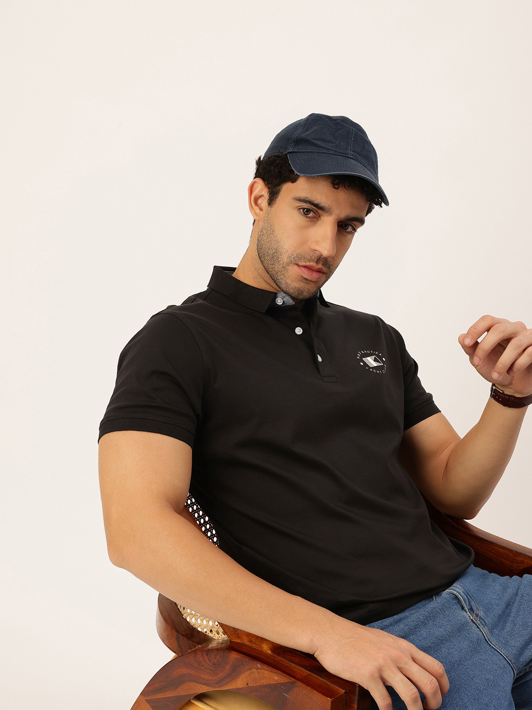 Nautica Men Premium Cotton Regular Fit Polo T-shirt