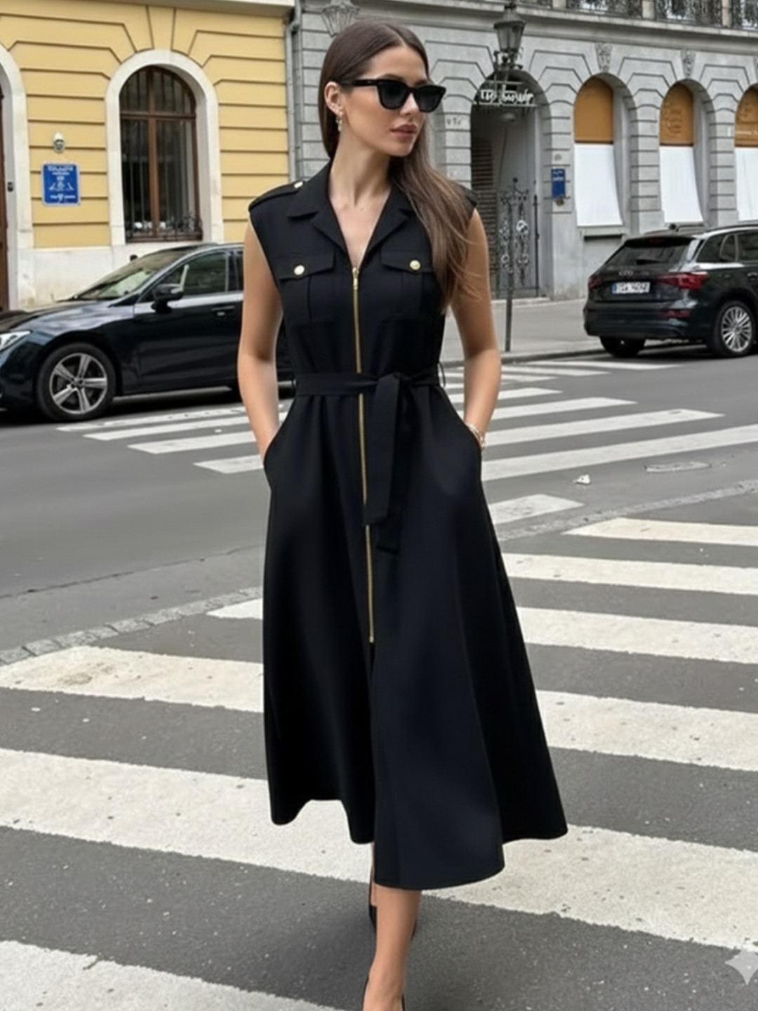 KUSHNI Shirt Midi Dress