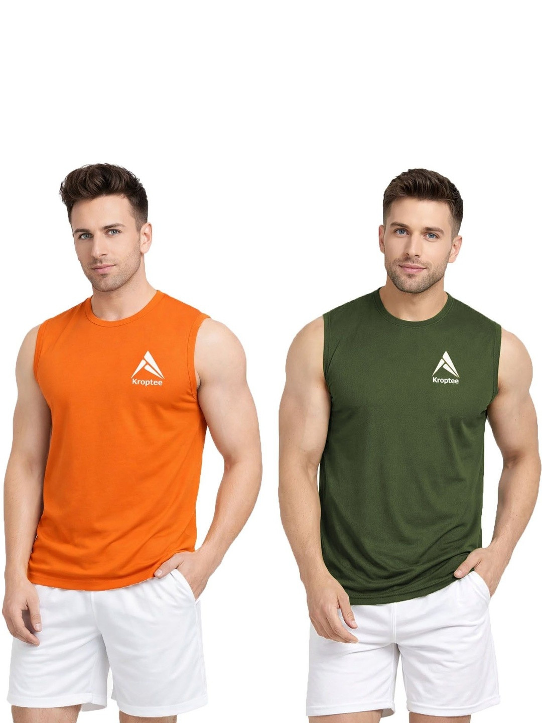 Kroptee Pack of 2 Assorted Gym Vest