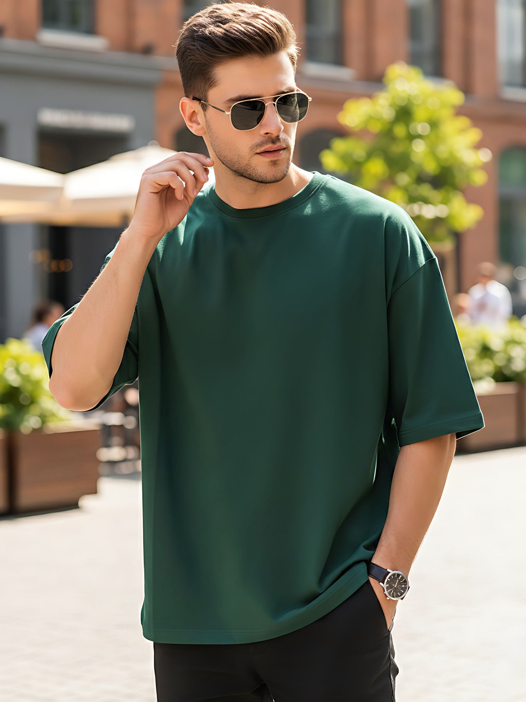 SYMBLANCE Men Brand Logo T-shirt