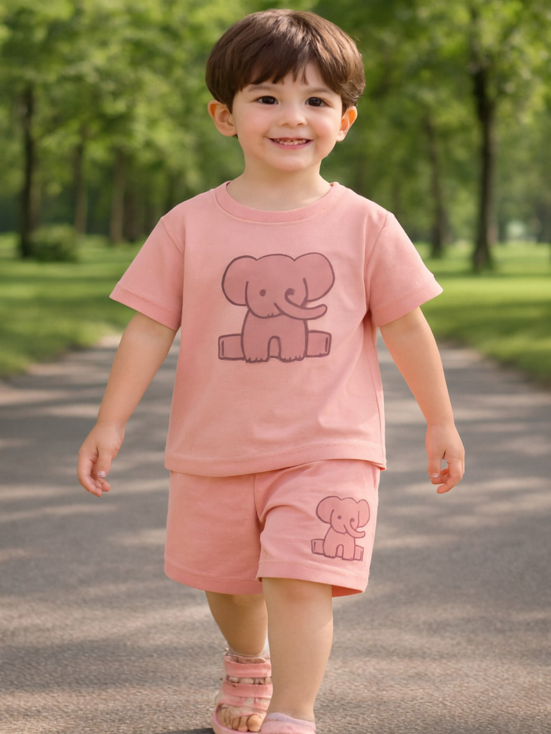 BLARY FASHION PLANET Unisex Kids Printed T-shirt with Shorts