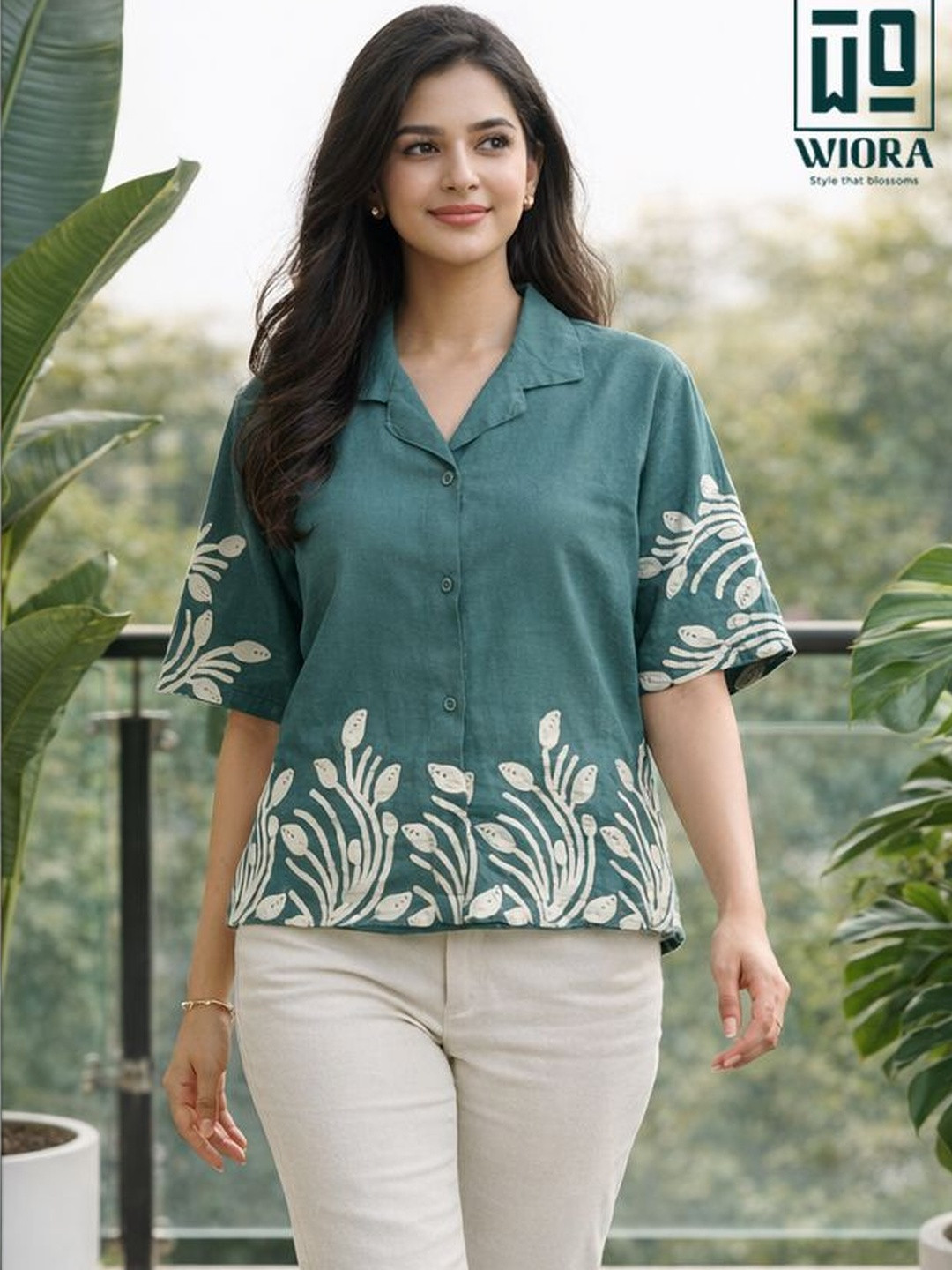 WIORA Women Floral Printed Casual Shirt