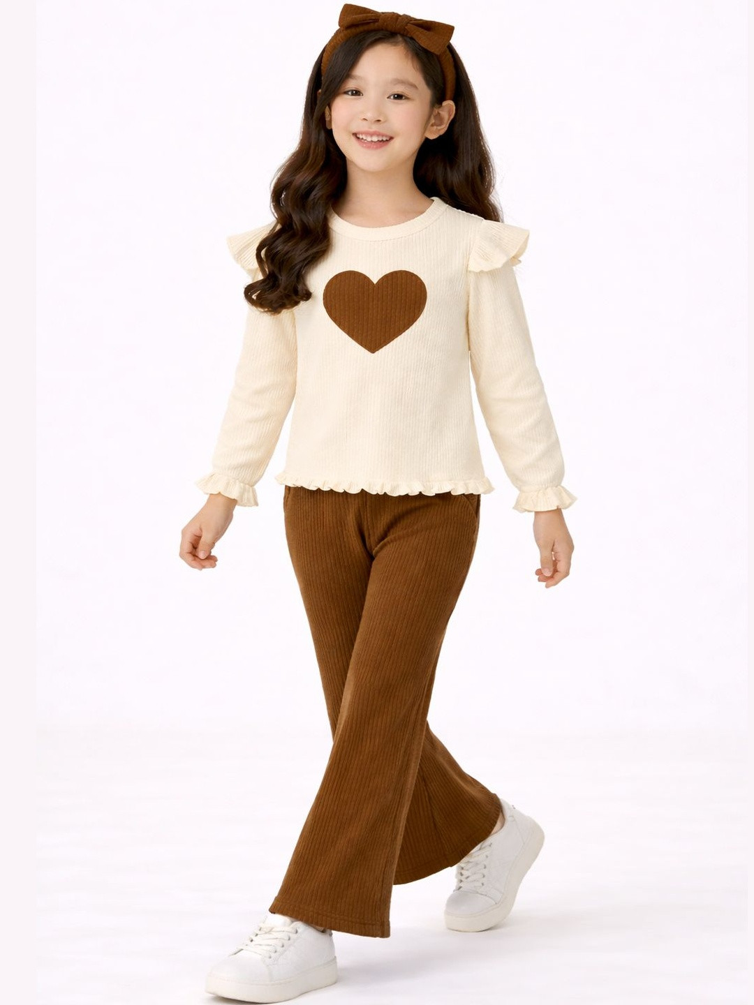 FAVORITE STORE Girls Printed Top with Trousers