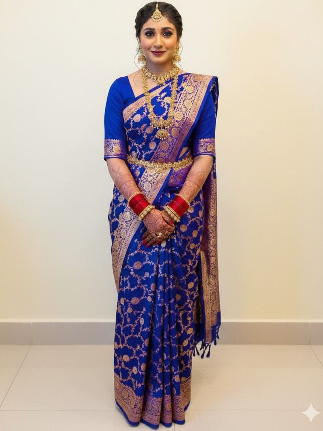 VIMALNATH SYNTHETICS Ethnic Motifs Zari Art Silk Banarasi Saree