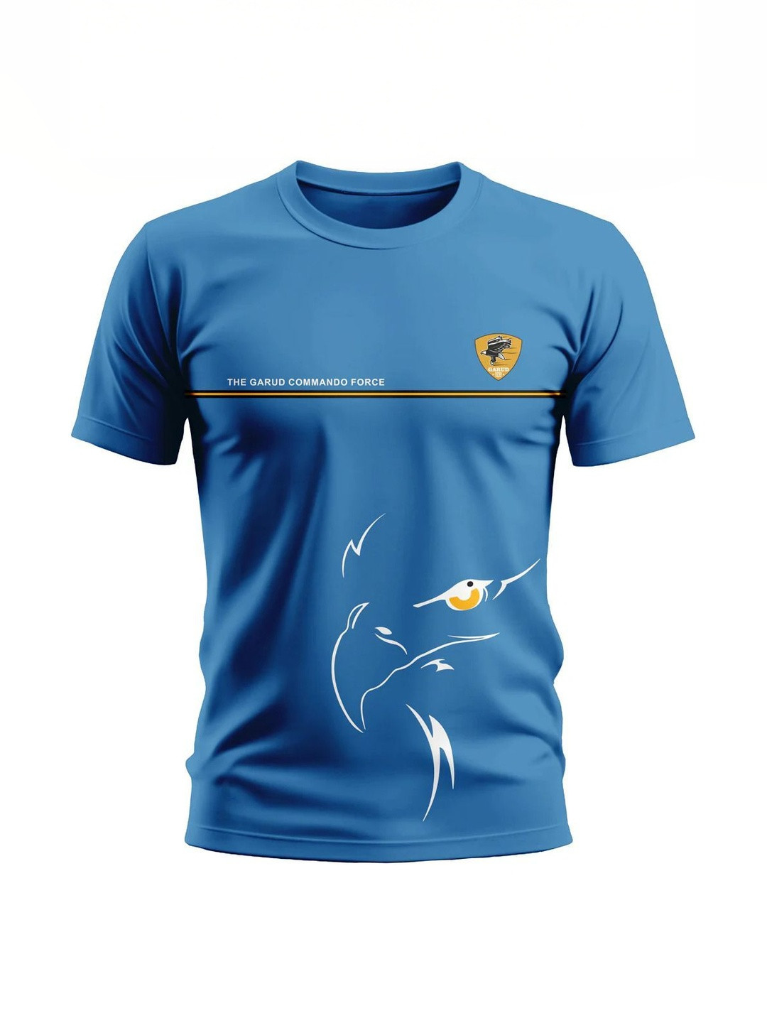 Warrior World Men Blue Graphic Printed T-shirt