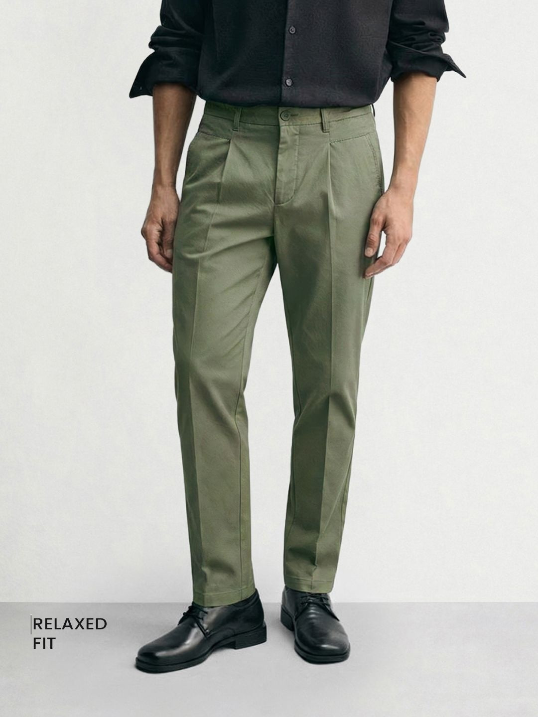 The Indian Garage Co Men Pleated Trousers