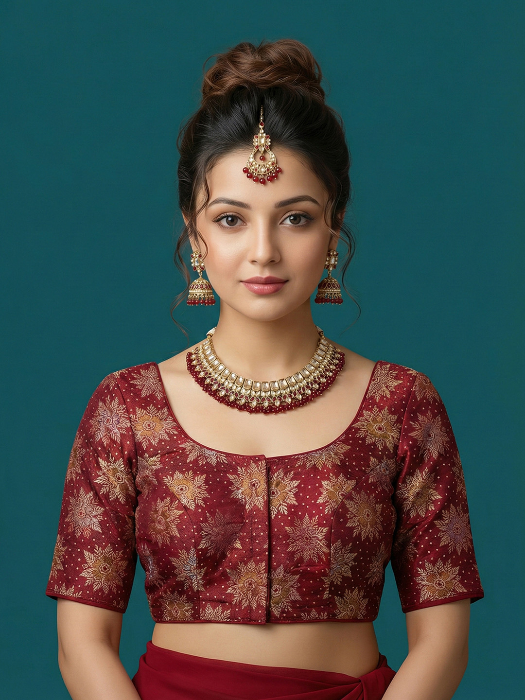 Niraha Silk Blend Woven Design Zari Saree Blouse