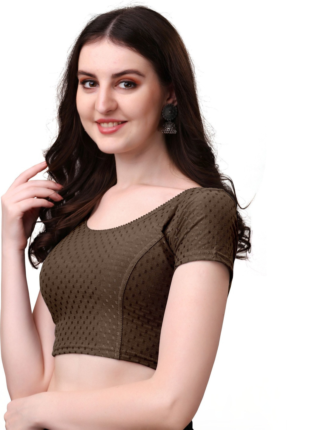 Heefee Brocade Woven Design Brocade Saree Blouse