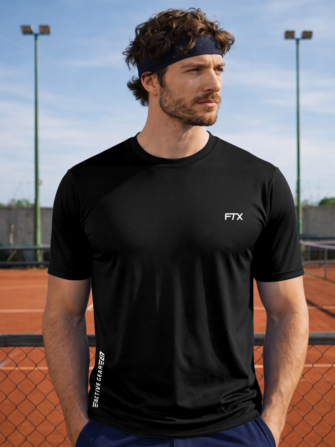 FTX Men Typography Printed Dri-FIT T-shirt