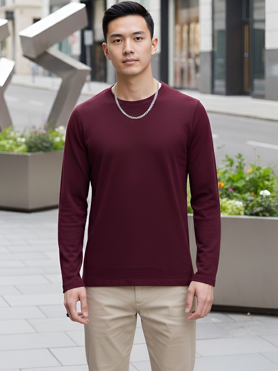 SYMBLANCE Men Brand Logo T-shirt