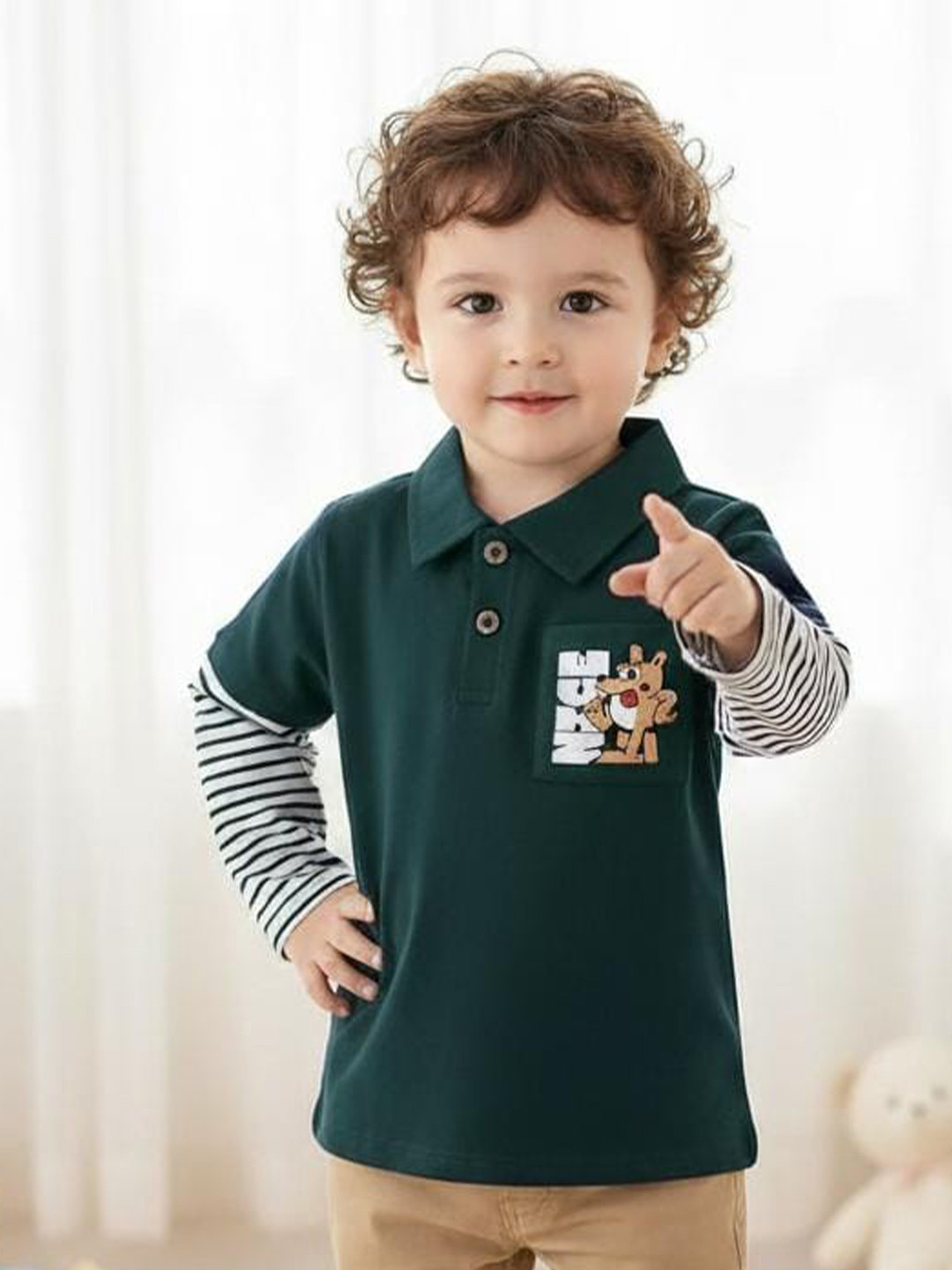 Dhyana Boys Printed Polo Collar T-shirt