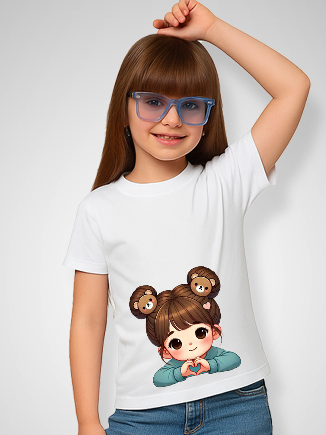 DOODLEBERRY Girls Cotton Tshirts