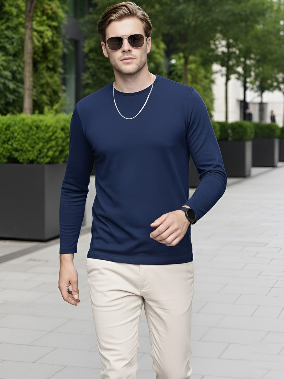SYMBLANCE Men Brand Logo T-shirt