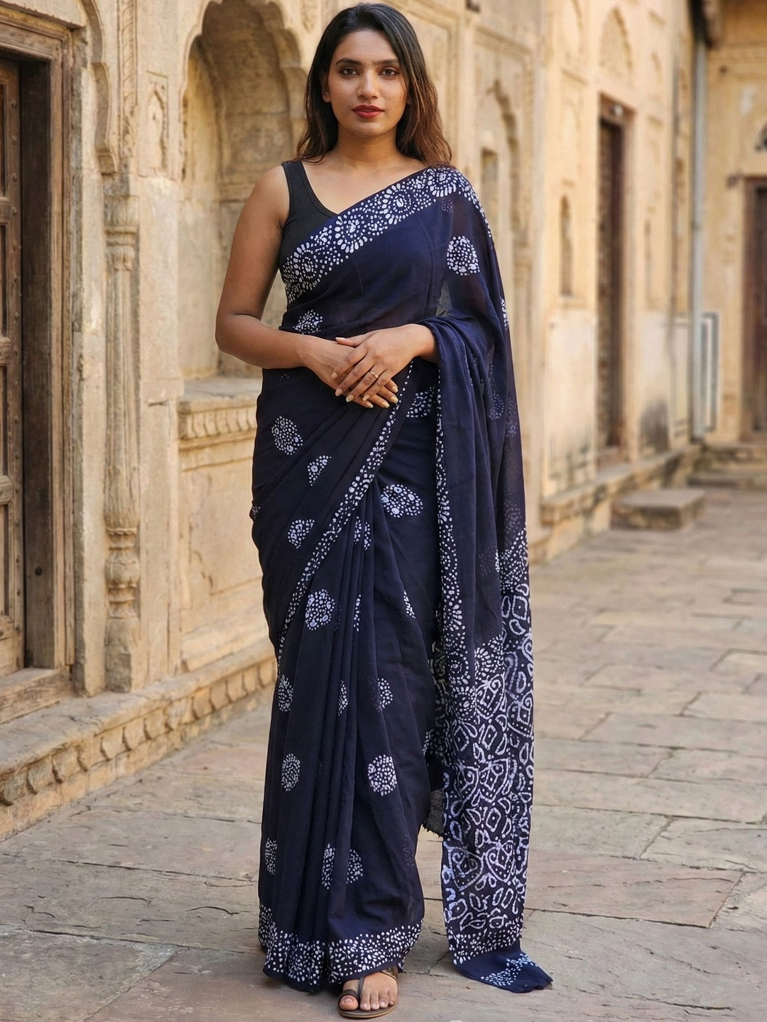 KALINI Ethnic Motifs Pure Cotton Saree