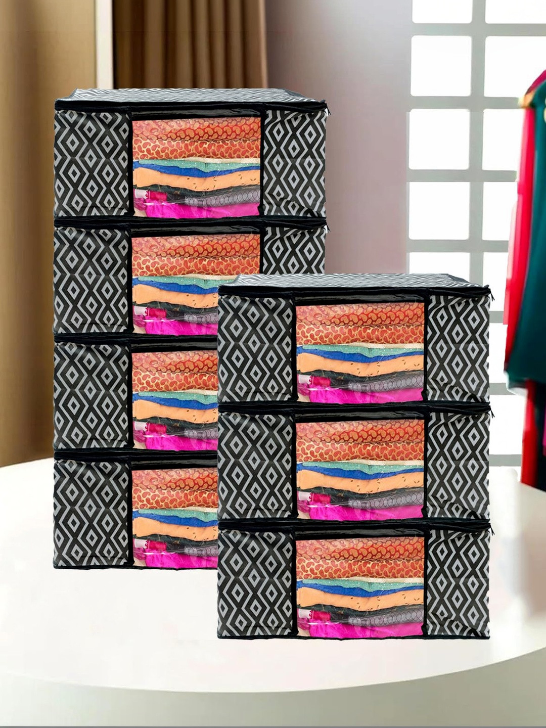 AARON INC Black Set of 6 Regular Multi-Utility Organisers