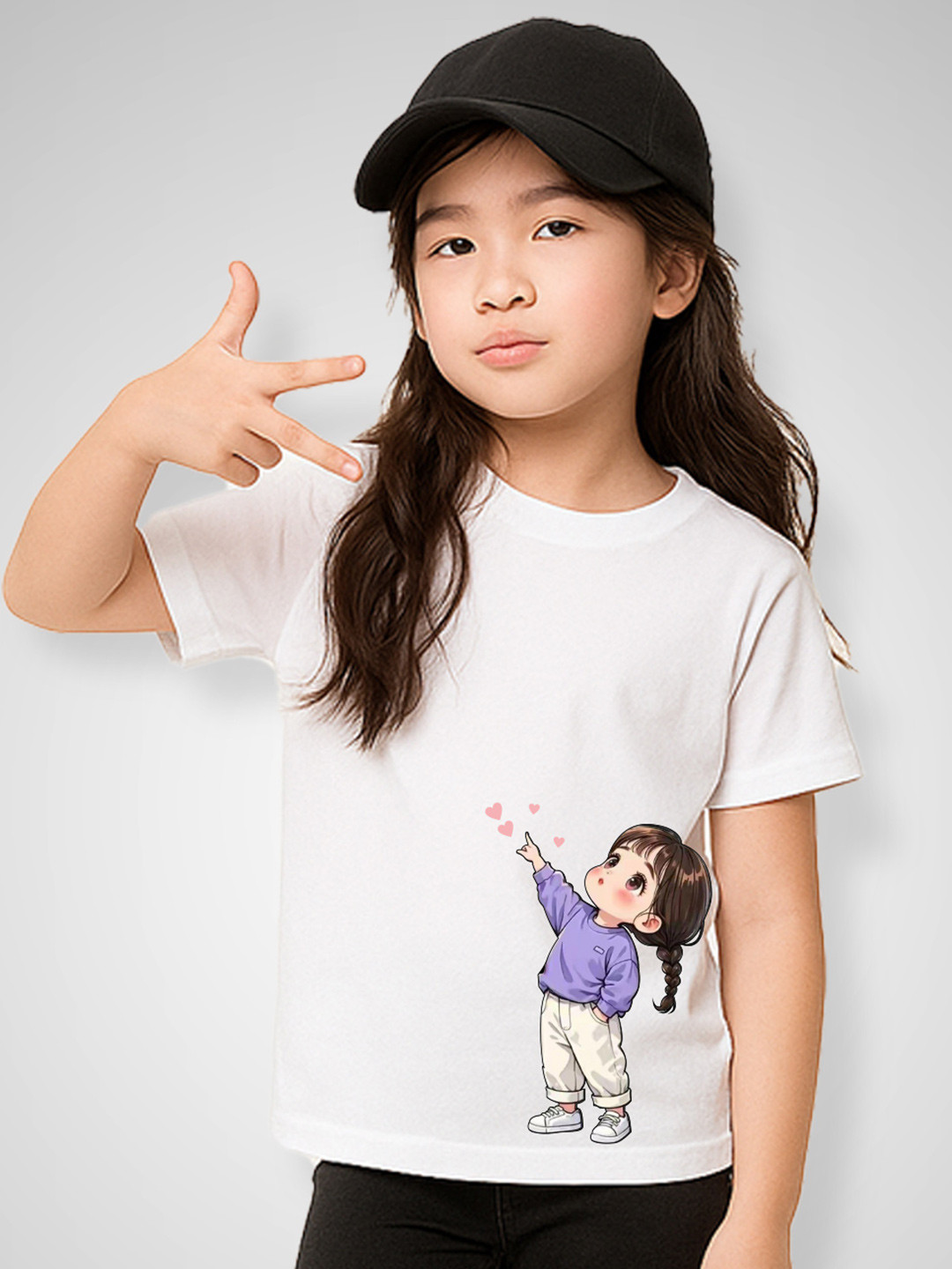 DOODLEBERRY Girls Cotton Tshirts