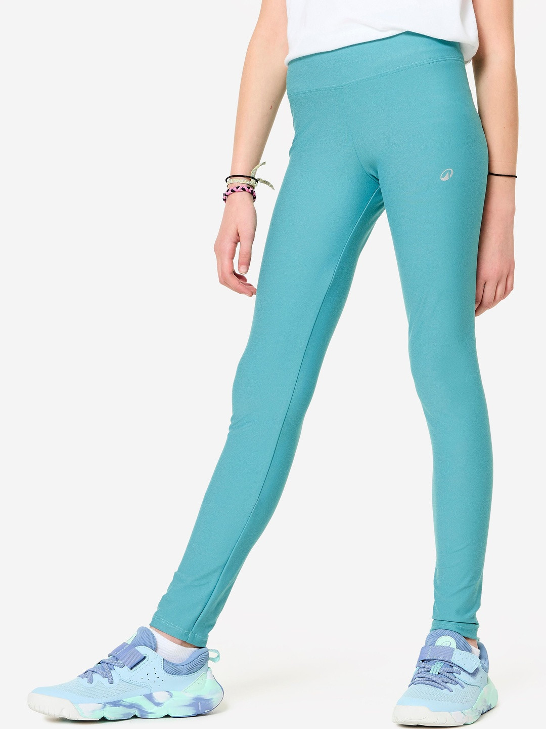 Decathlon Girls Turquoise Breathable Leggings
