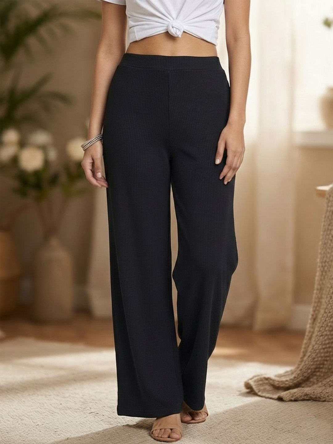 DTR FASHION Women Comfort High-Rise Trousers