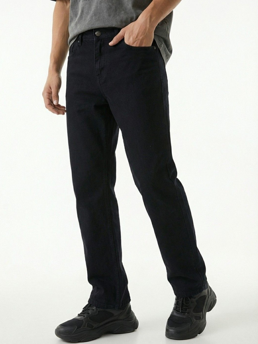 SZN Men Regular Fit Mid-Rise Stretchable Jeans