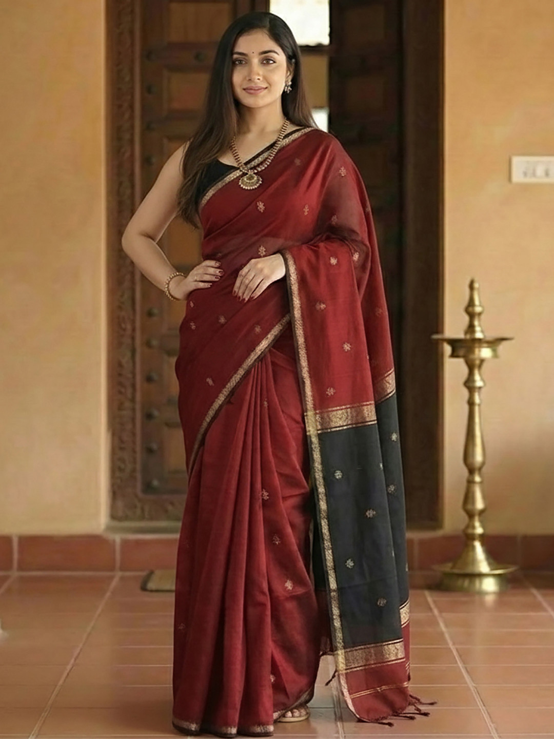 Aldwych Woven Design Kanjeevaram Saree