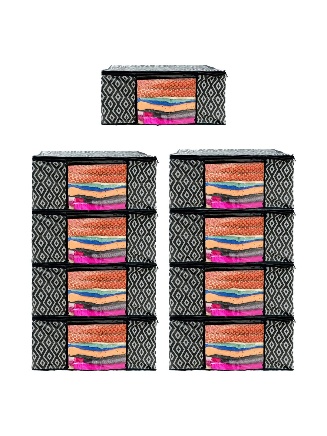 AARON INC Black Set of 6 Reusable Multi-Utility Organisers