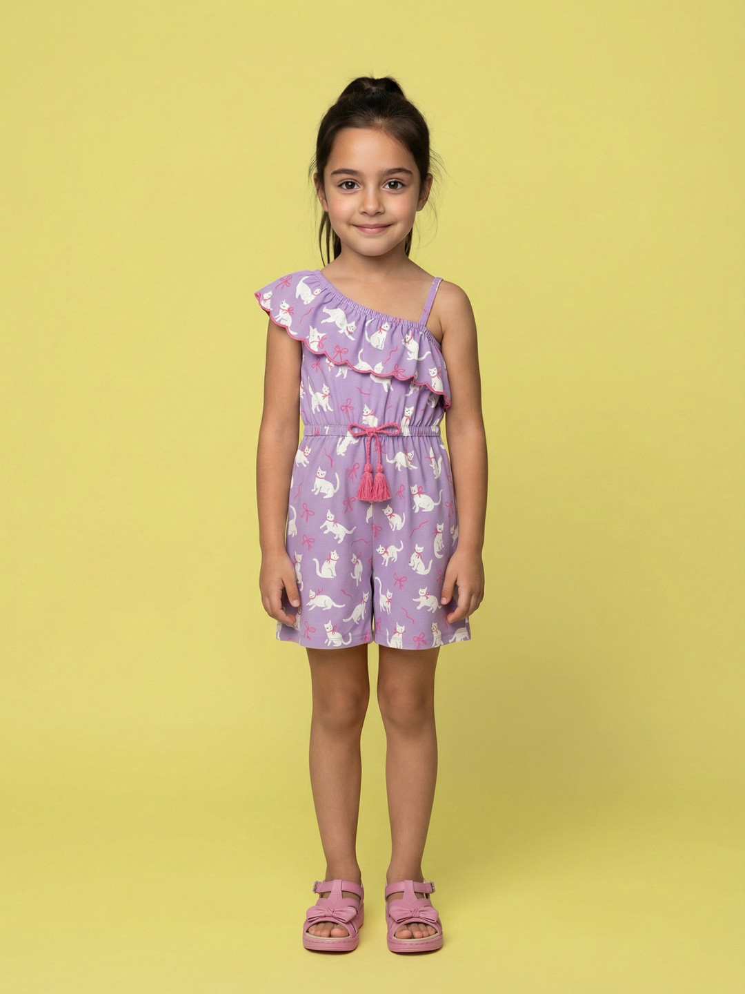 Girls Printed with Ruffles Jumpsuit 6