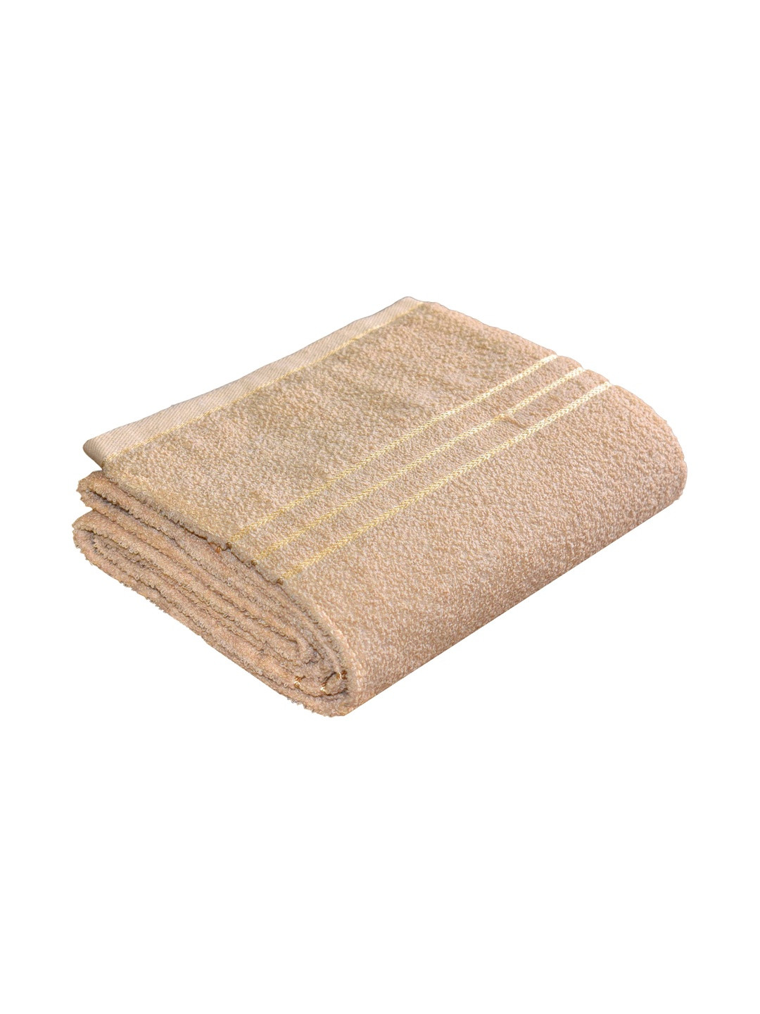 TUNI MANI Beige 1 Striped Terry Cotton 400 GSM Bath Towel