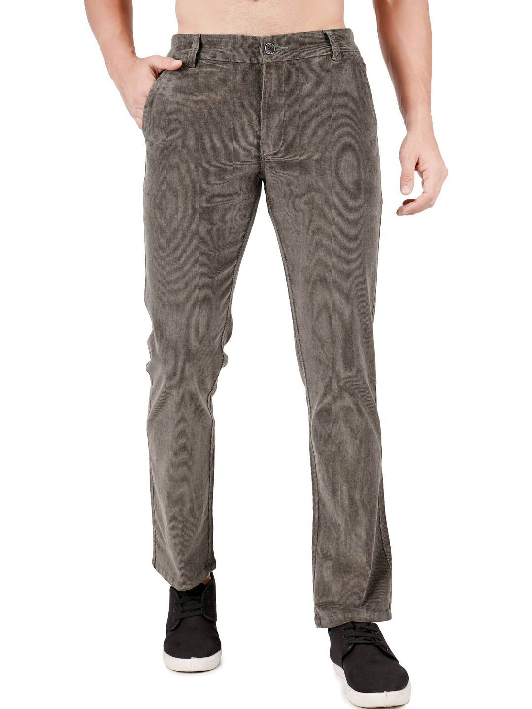 FLAKED Men Easy Wash Corduroy Trousers