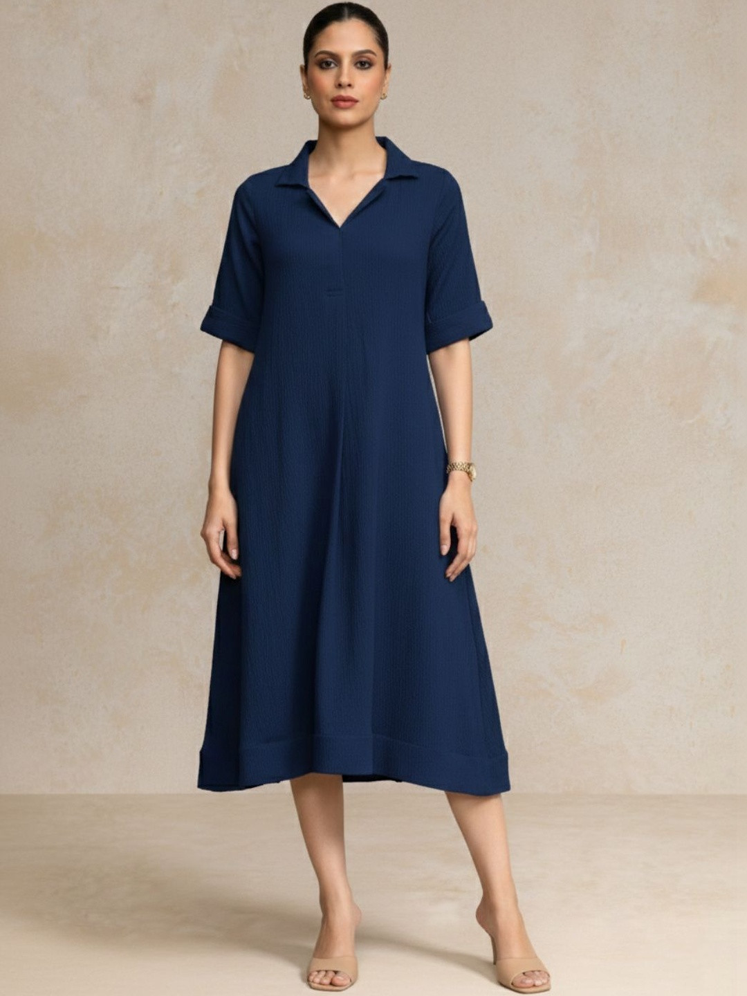 Navibhu A-Line Midi Classic Dress