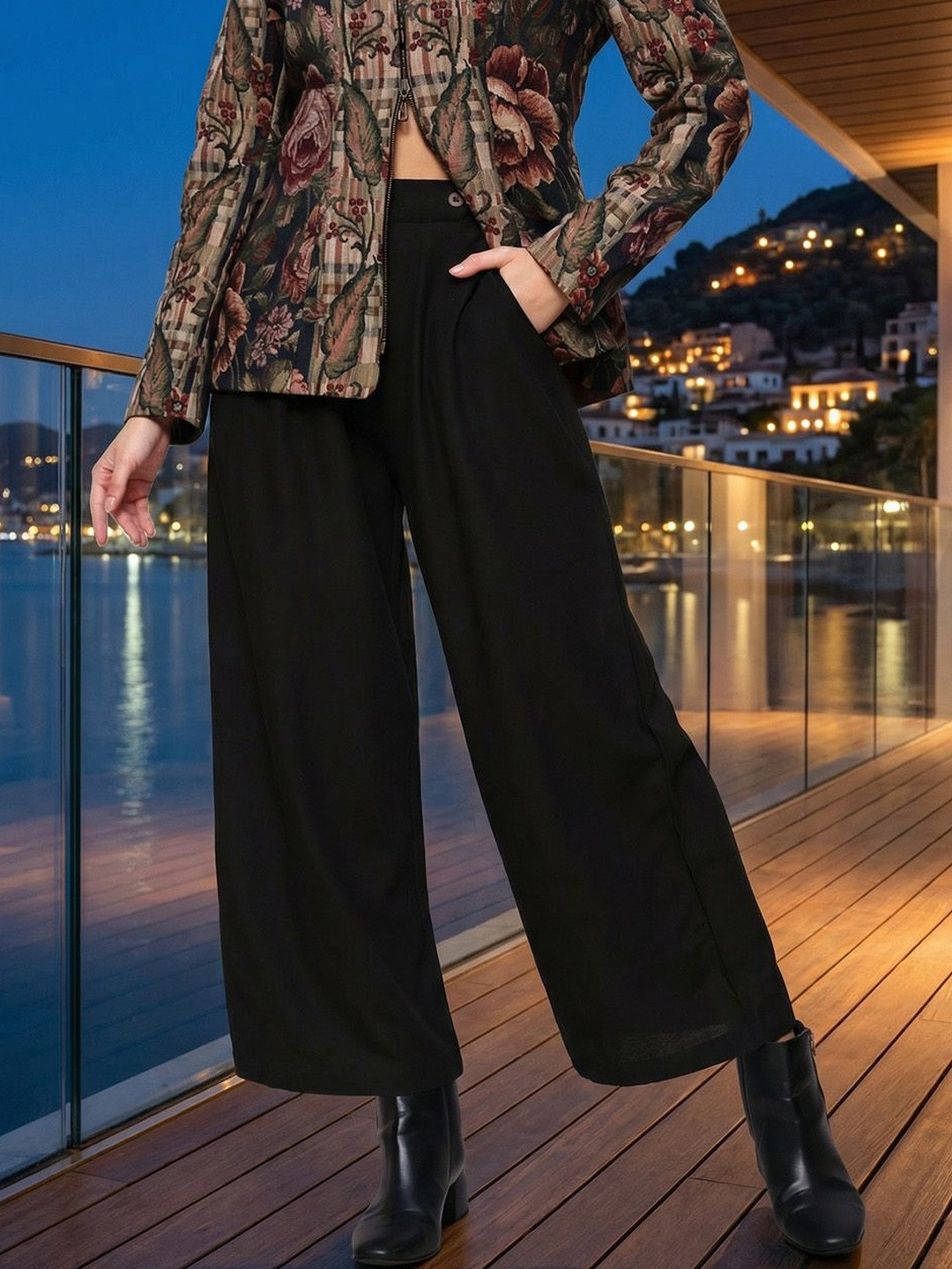 Ishin Comfy Jet Flared Trouser