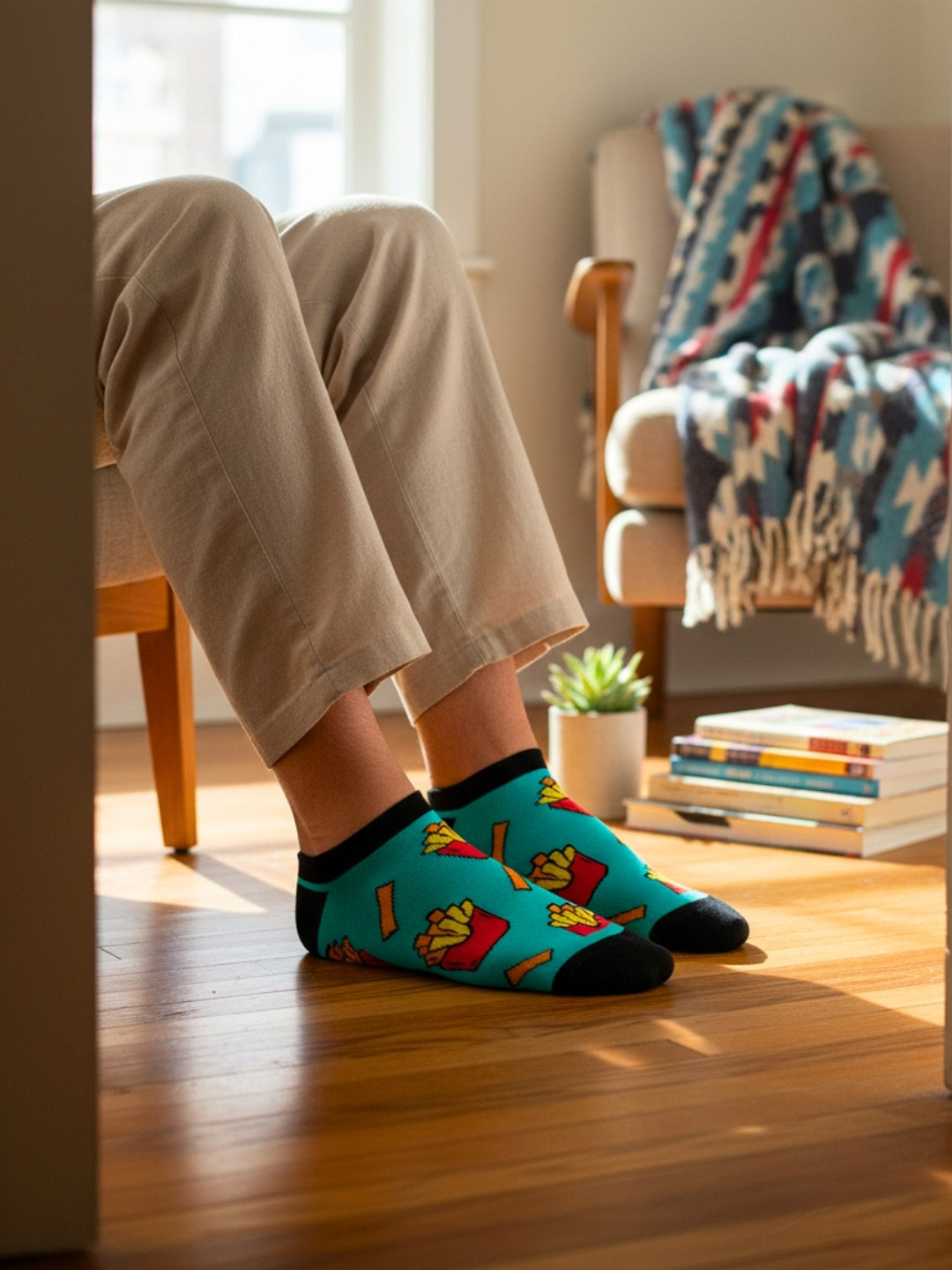 Dynamocks Unisex Cotton Patterned Ankle Length Socks
