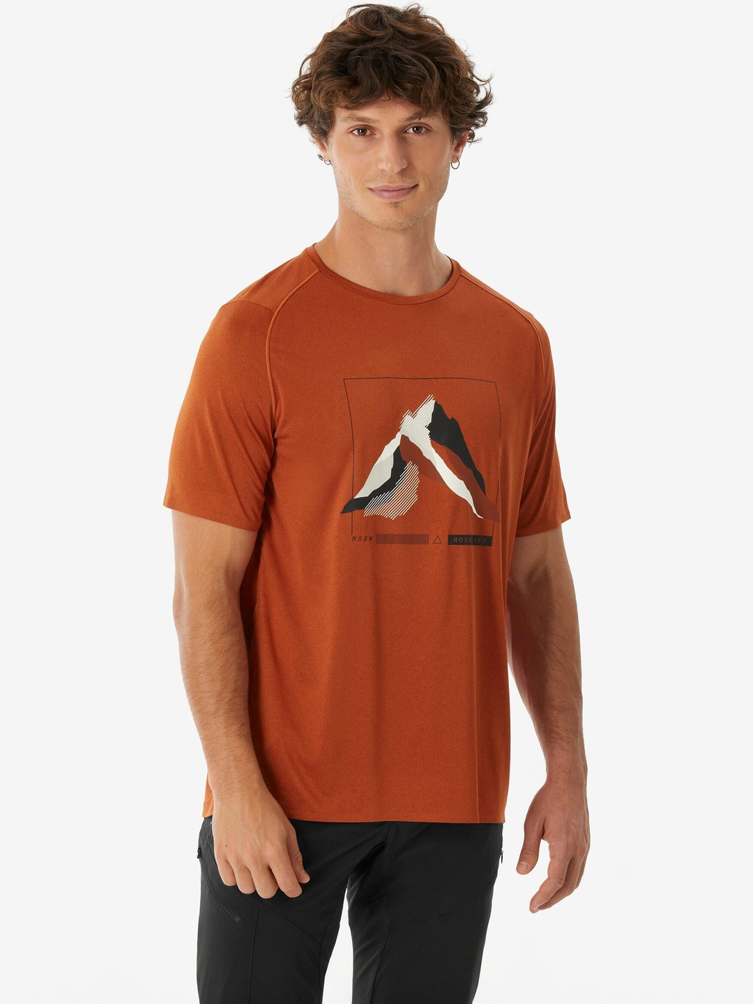 Decathlon Quechua - Men Brown MH500 Quick Dry Hiking T-Shirts