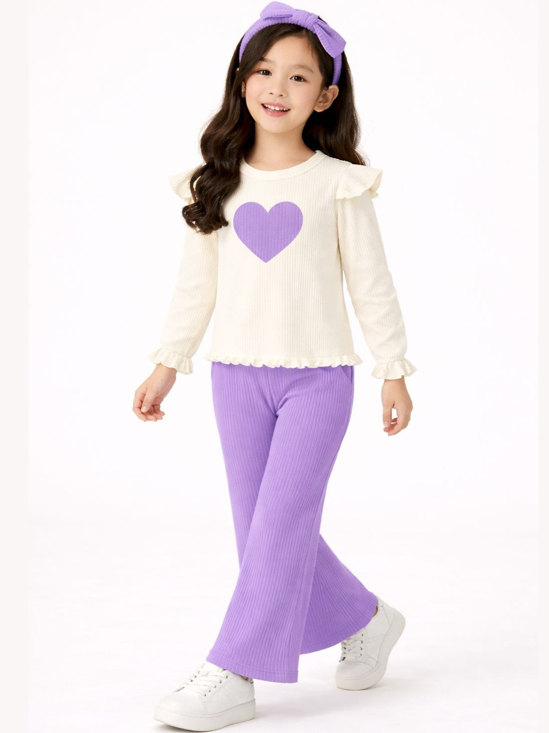 FAVORITE STORE Girls Printed Top with Trousers
