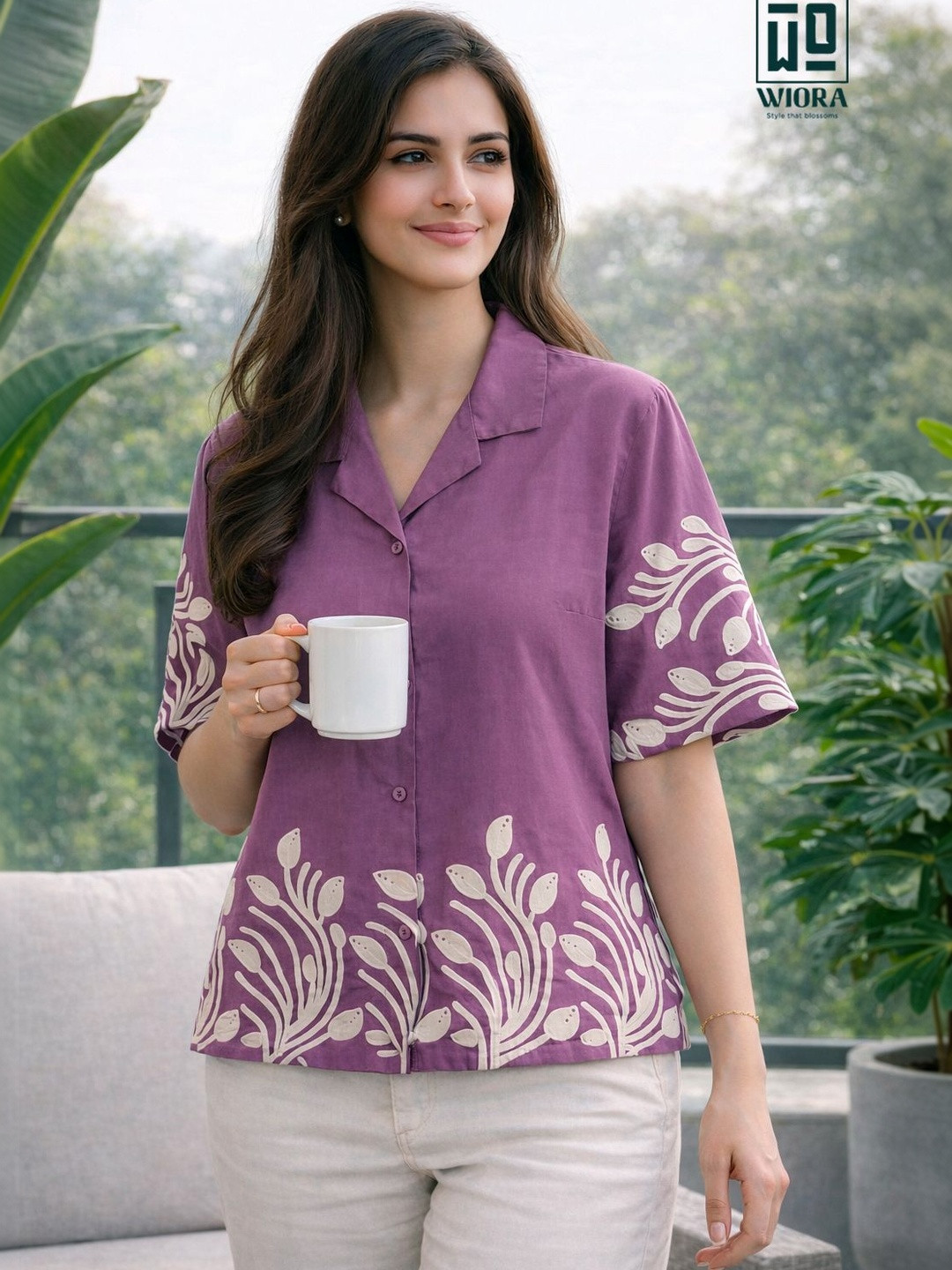 WIORA Women Floral Printed Casual Shirt