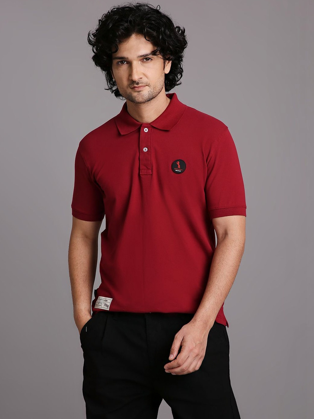 OURANOS Men Polo Collar T-shirt