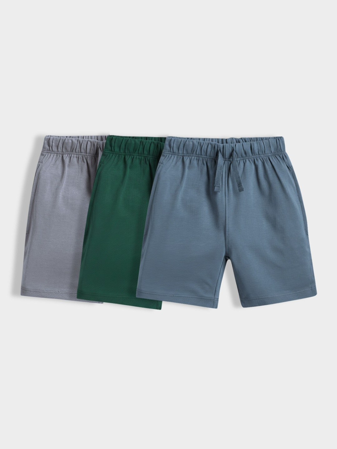 Orange Sugar Pack Of 3 Kids Cotton Shorts