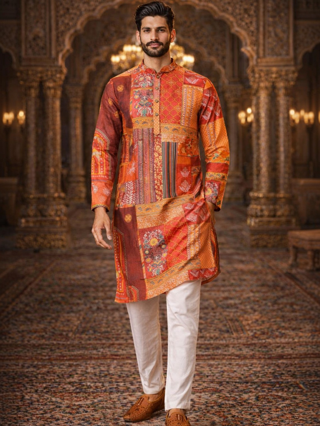 HERE&NOW Men Printed Kurta