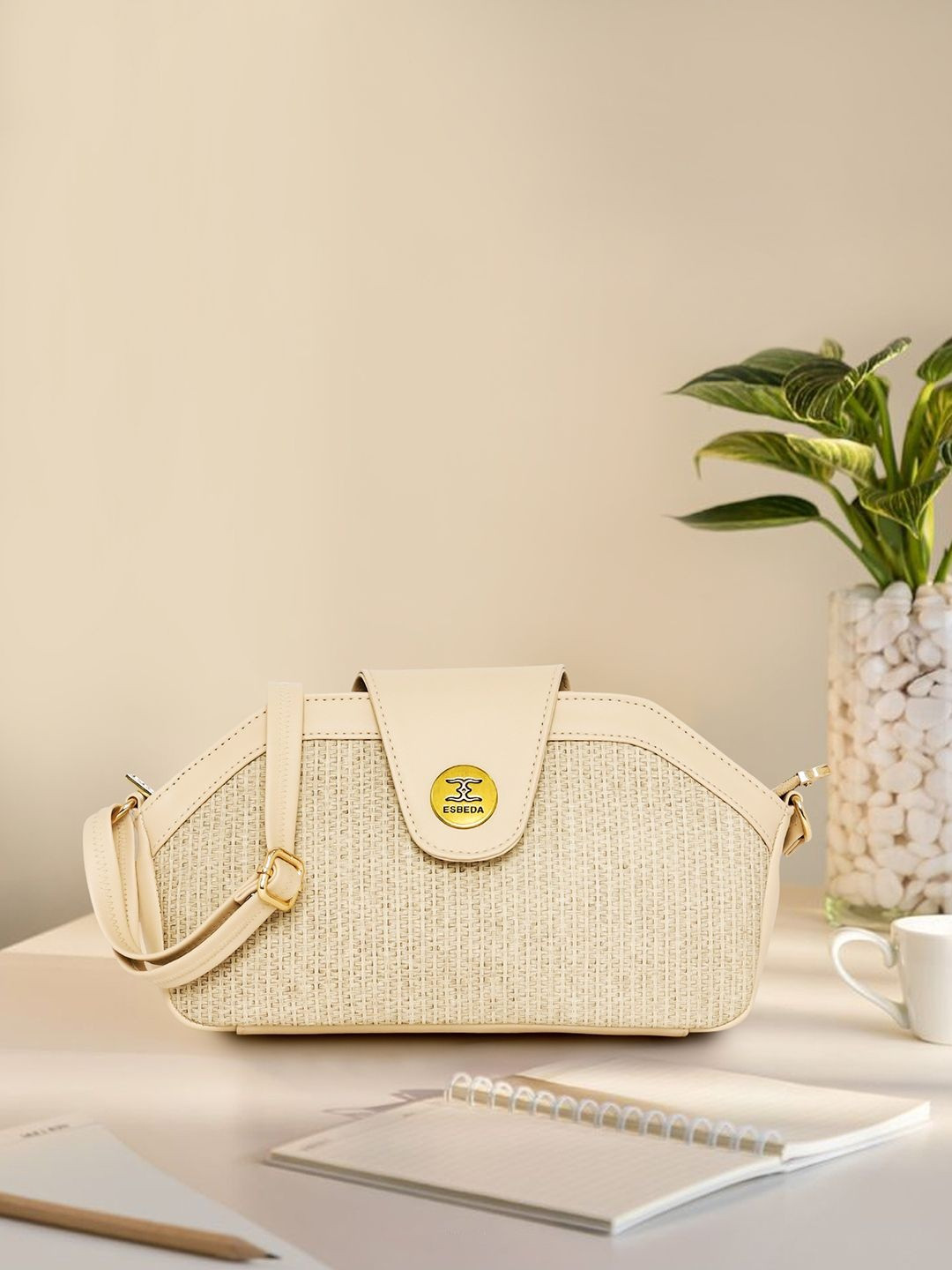 ESBEDA Textured Structured Sling Bag