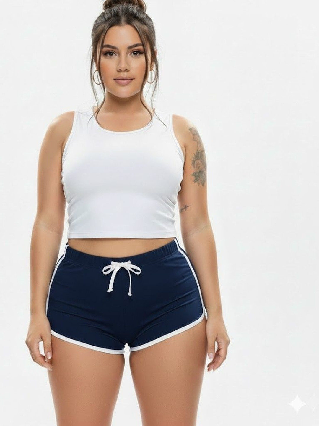 DIAZ Women Elastane Blend Training or Gym Shorts
