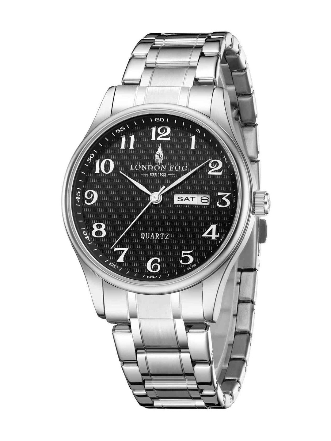 LONDON FOG Men Dial & Stainless Steel Bracelet Style Straps Analogue Watch LFM10008-11