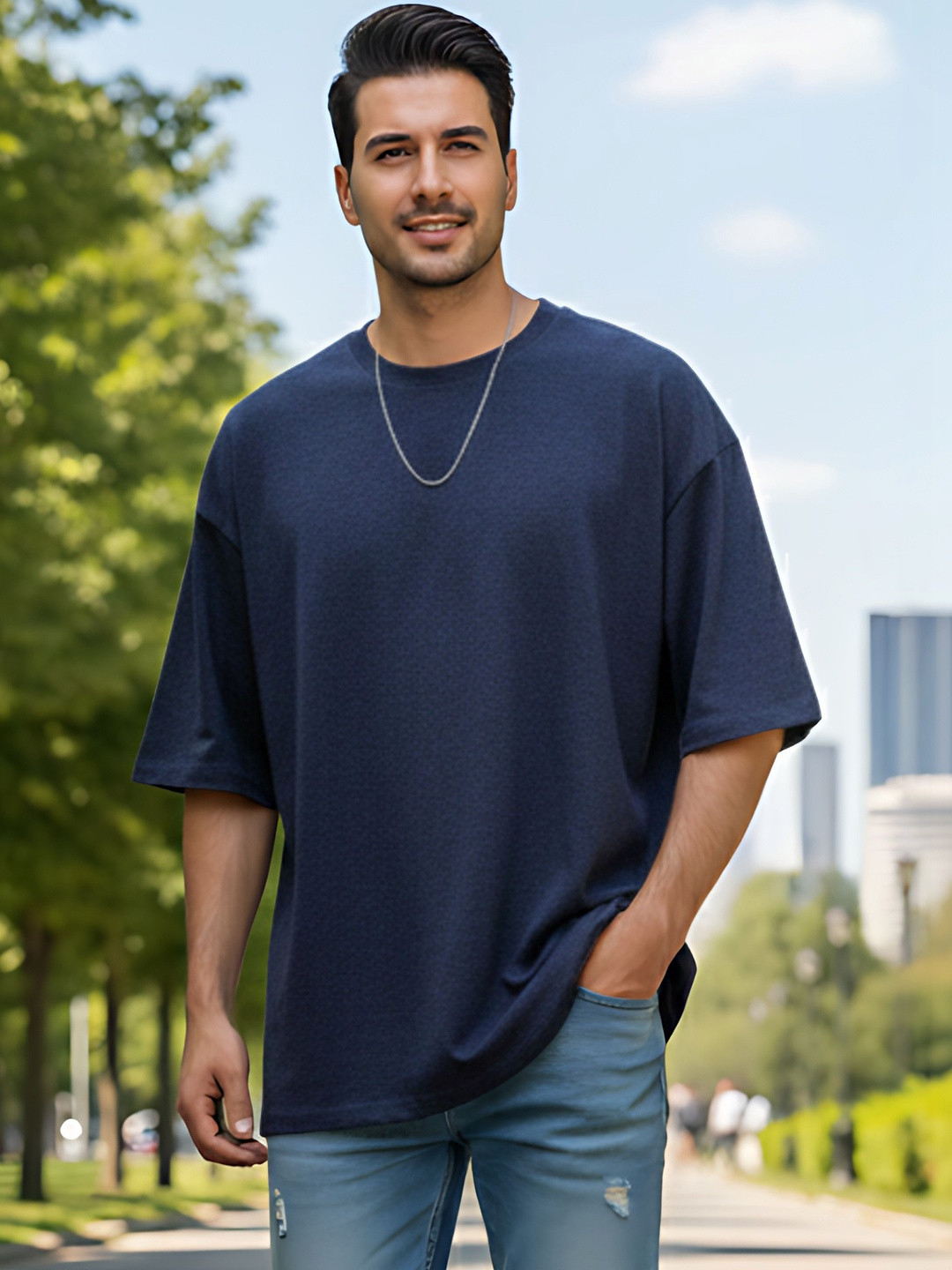 SYMBLANCE Men Brand Logo T-shirt