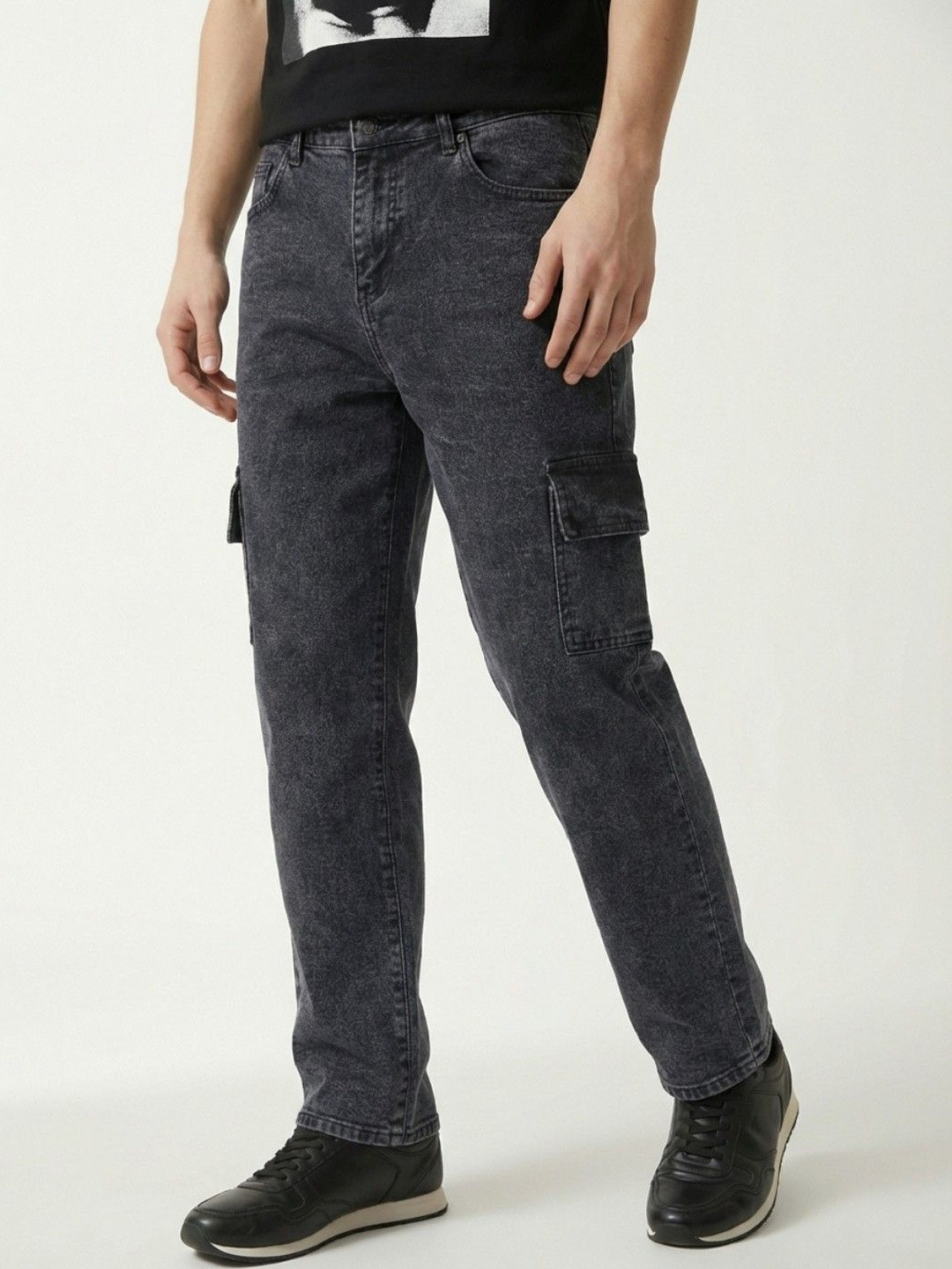HERE&NOW Men Classic Relaxed Fit Mid-Rise Stretchable Jeans