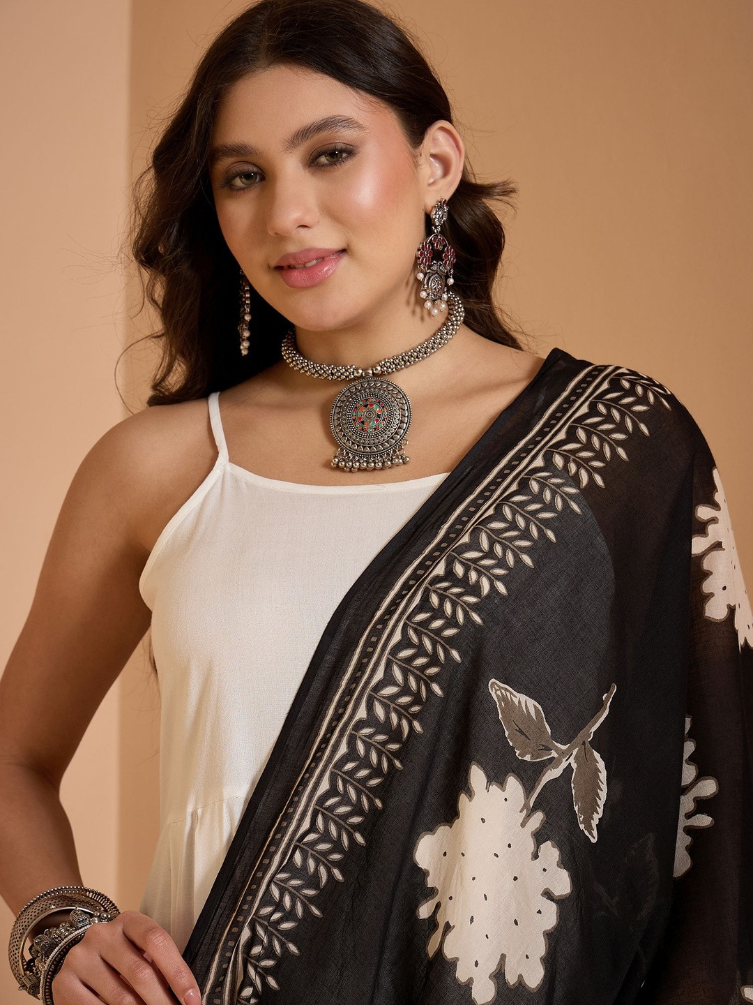 InWeave Printed Block Print Dupatta