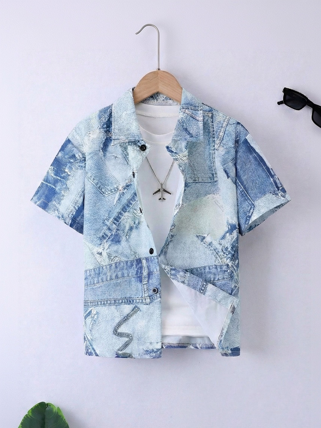 BAESD Boys Printed Casual Shirt